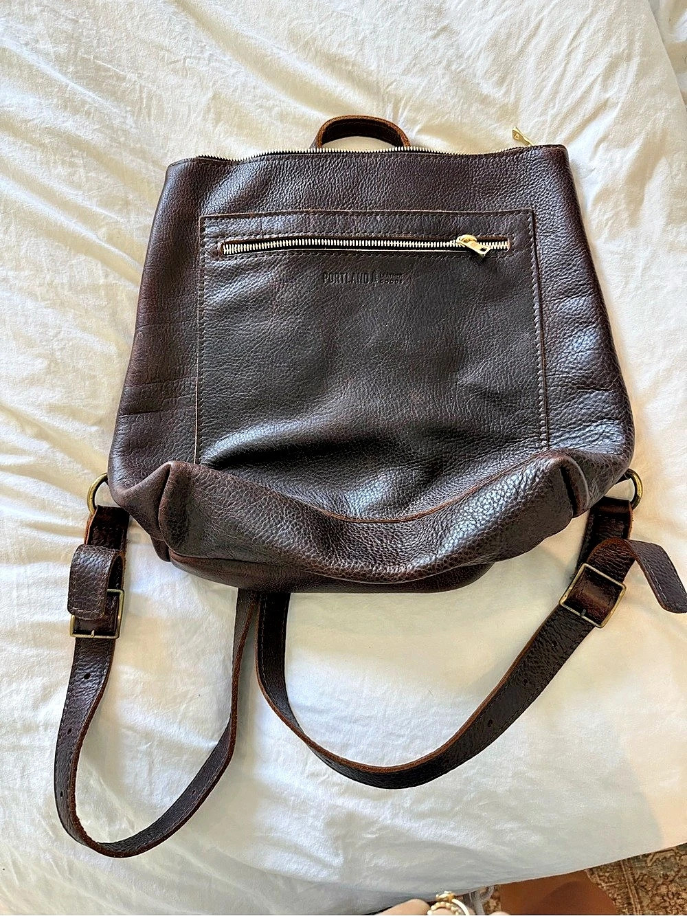 Portland Leather Goods Rue Convertible Backpack Brown